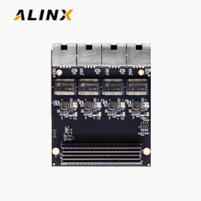 FL2121 4-channel PHY Gigabit Ethernet port module LPC FMC Card