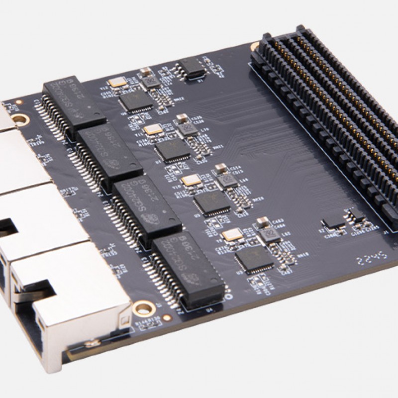FL2121 4-channel PHY Gigabit Ethernet port module LPC FMC Card