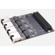 FL2121 4-channel PHY Gigabit Ethernet port module LPC FMC Card