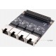 FL2121 4-channel PHY Gigabit Ethernet port module LPC FMC Card