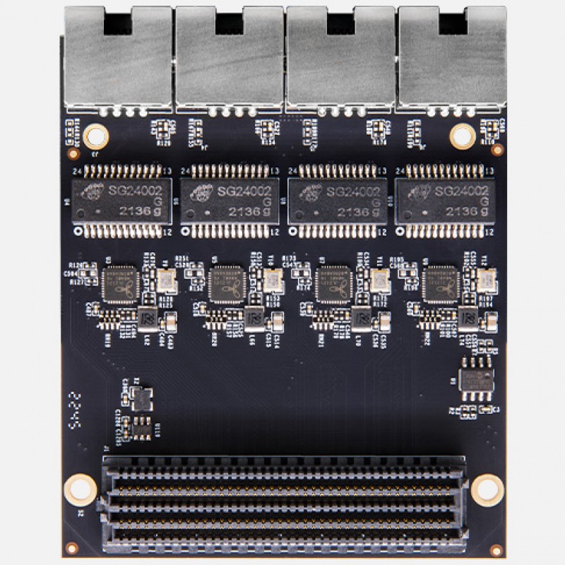 FL2121 4-channel PHY Gigabit Ethernet port module LPC FMC Card