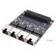 FL2121 4-channel PHY Gigabit Ethernet port module LPC FMC Card