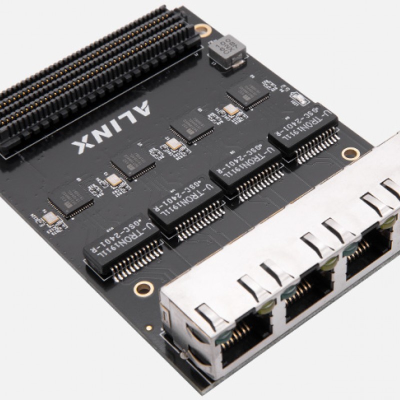FL9031 4-channel Gigabit Ethernet LPC FMC Card