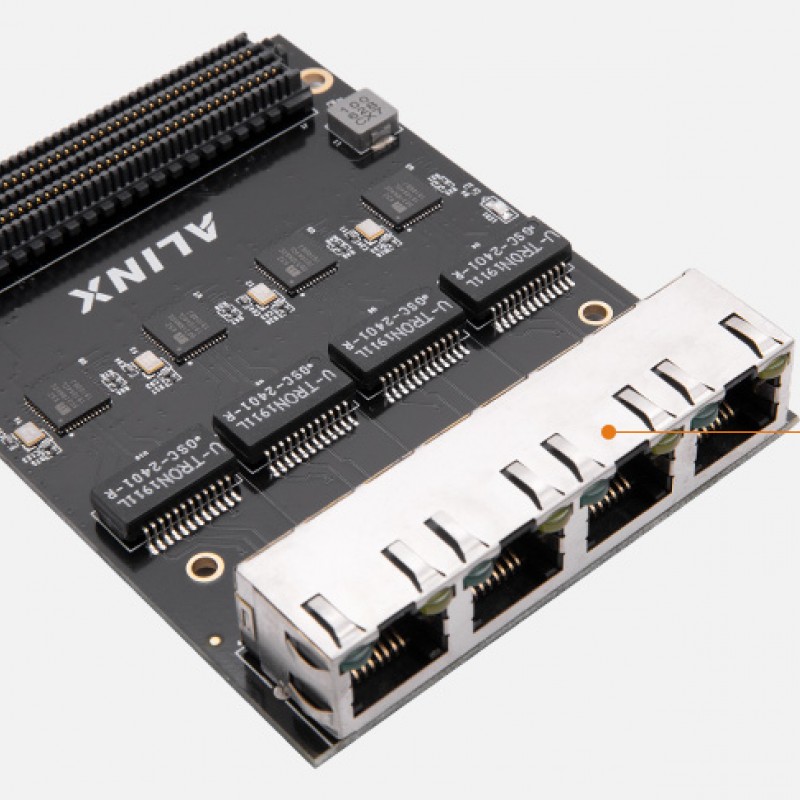 FL9031 4-channel Gigabit Ethernet LPC FMC Card