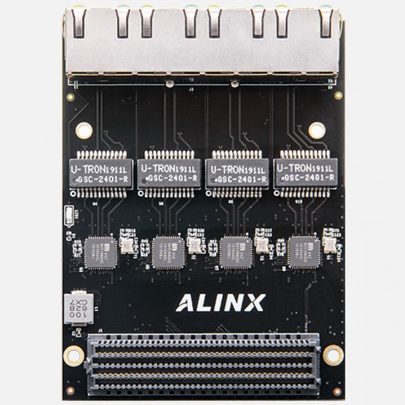 FL9031 4-channel Gigabit Ethernet LPC FMC Card