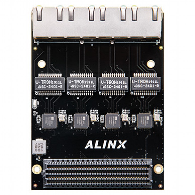 FL9031 4-channel Gigabit Ethernet LPC FMC Card