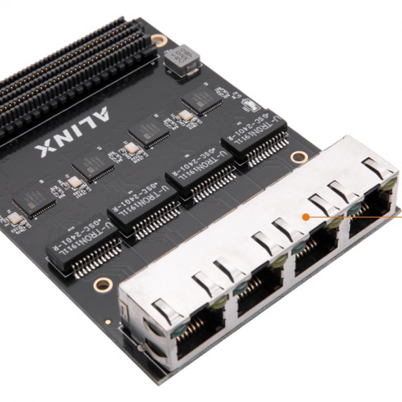 FL9031 4-channel Gigabit Ethernet LPC FMC Card